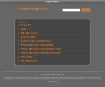 Submitfreepr.com(Submit free press release) Screenshot