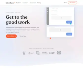 Submittable.com(The social impact platform) Screenshot