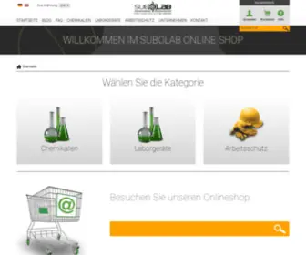 Subolab.de(Willkommen im subolab online shop Willkommen im subolab online shop) Screenshot