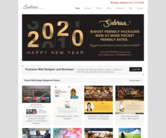 Subraa.com(Premier Freelance Web Designer & Web Developer in Singapore) Screenshot