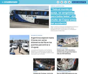Subrayado.com.uy(Toda la información de Uruguay y el mundo) Screenshot