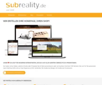 Subreality.de(Homepage-Webdesign und Premium-Webhosting aus einer Hand) Screenshot