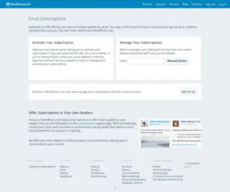 Subscribe.wordpress.com(Manage your WordPress.com subscriptions (by the sub scribe)) Screenshot