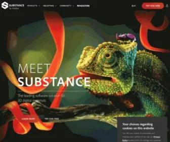 Substance3D.com(Substance becomes Adobe Substance 3D) Screenshot