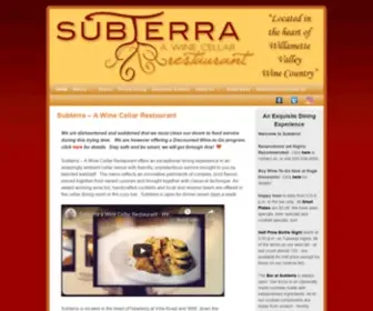 Subterrarestaurant.com(Newberg, Willamette Vallley) Screenshot