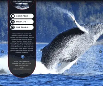 Subtidaladventures.com(Whale watching and Bear tours by Subtidal Adventures in Ucluelet) Screenshot