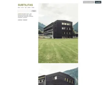 Subtilitas.site(Architecture) Screenshot