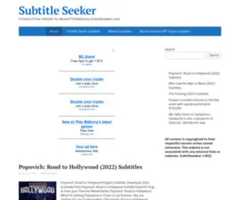 Subtitleseeker.info(A Portal of Free Subtitles for Movies/TV/WebSeries) Screenshot