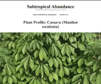 Subtropicalabundance.com(Food Plants) Screenshot