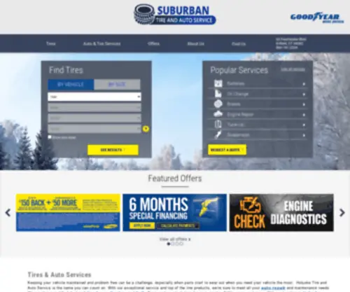 Suburbantireservice.com(Suburban Tire and Auto Service) Screenshot