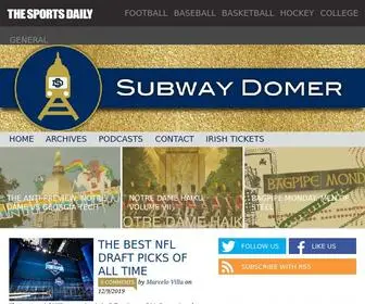 Subwaydomer.com(A Notre Dame Fighting Irish Blog) Screenshot