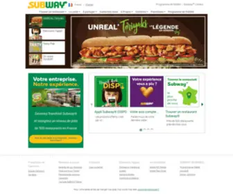 Subwayfrance.fr(Restaurant SUBWAY Paris et France) Screenshot