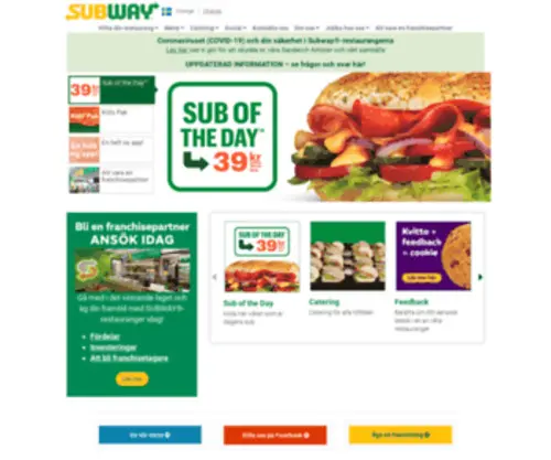 Subway.se(SUBWAY®) Screenshot