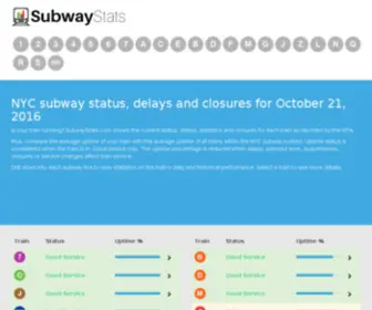 Subwaystats.com(Subway) Screenshot