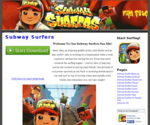 Subwaysurfers.org(Subway Surfers) Screenshot