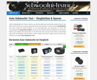 Subwoofer-Tester.de(Subwoofer-Test 2019 ᐅ Die Besten fürs Auto (Aktiv/Passiv/Bassreflex uvm.)) Screenshot