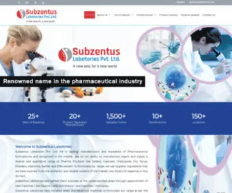 Subzentuslabotories.com(Subzentus Labotories) Screenshot