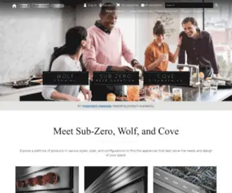 Subzero-Wolf.com(Sub-Zero, Wolf, and Cove) Screenshot