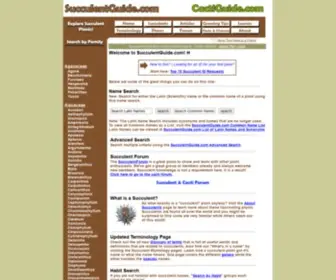 Succulentguide.com(On-line Guide to the positive identification of Succulent Plant Families) Screenshot