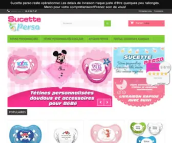 Sucette-Perso.fr(Tétine bébé personnalisée avec prénom) Screenshot