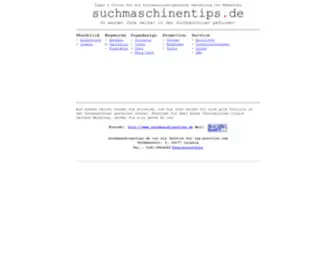 Suchmaschinentips.de(Suchmaschinen-gerechte Gestaltung von Webseiten) Screenshot