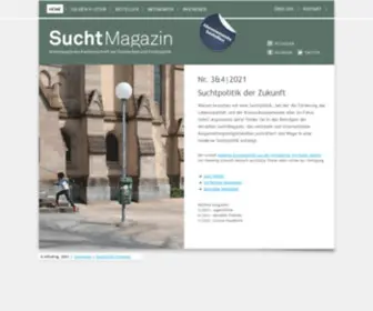 Suchtmagazin.ch(Interdisziplinäre Fachzeitschrift der Suchtarbeit und Suchtpolitik) Screenshot