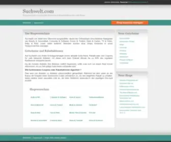Suchwelt.com(Suchwelt Shopverzeichnis) Screenshot
