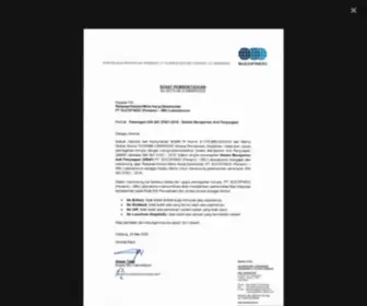 Sucofindo-Laboratory.co.id(Superintending Company of Indonesia) Screenshot