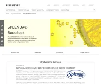 Sucralose.com(SPLENDA® Sucralose) Screenshot