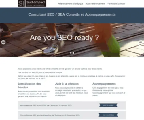 Sud-Impact.fr(Consultant Référencement SEO) Screenshot