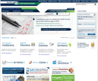 Sudameris.com.co(Banco GNB Sudameris :: página de Inicio) Screenshot