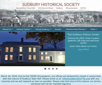 Sudbury01776.org(Sudbury Historical Society) Screenshot