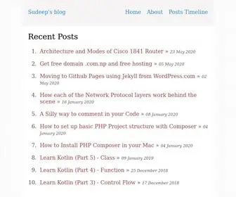 Sudeepacharya.com.np(Sudeep's Blog) Screenshot