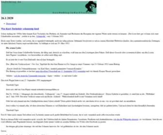 Sudelblog.de(Das Weblog zu Kurt Tucholsky) Screenshot