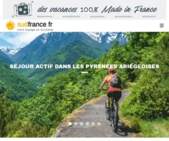 Sudfrance.fr(Séjour circuit excursion en Occitanie Pyrénées Méditerranée) Screenshot