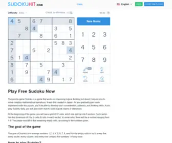 Sudokuhit.com(Play Free Sudoku online) Screenshot