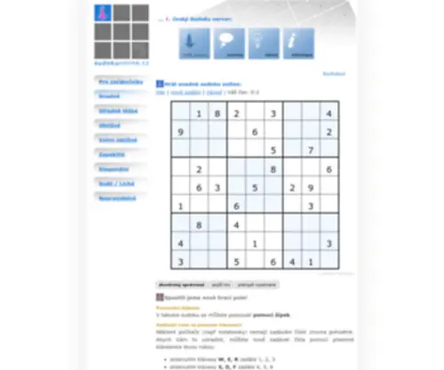 Sudokuonline.cz(Sudoku Online) Screenshot