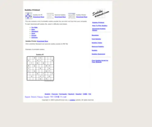 Sudokuprintout.com(Sudoku) Screenshot