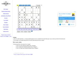 Sudokupuzzle.org(Play Sudoku Online Free) Screenshot
