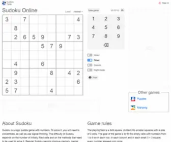 Sudokutable.com(Play for free on the Sudoku Table website) Screenshot