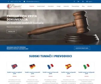 Sudski-Tumaci.rs(Sudski tumač) Screenshot