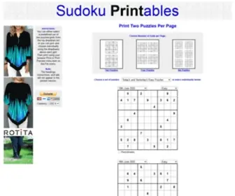 Sudukopuzzles.org(Sudoku Printables) Screenshot