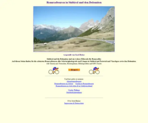 Suedtirol-Rennradtouren.de(Südtirol) Screenshot