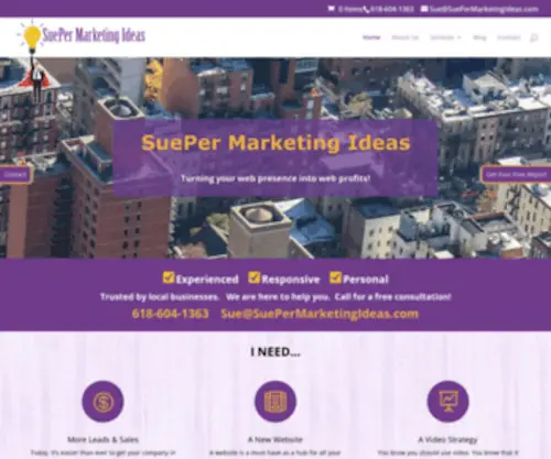 Suepermarketingideas.com(SuePer Marketing Ideas) Screenshot