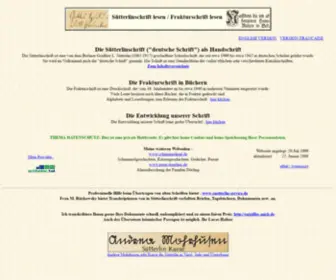 Suetterlinschrift.de(Alte deutsche Schriften) Screenshot