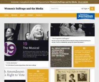 Suffrageandthemedia.org(Women's Suffrage and the Media) Screenshot