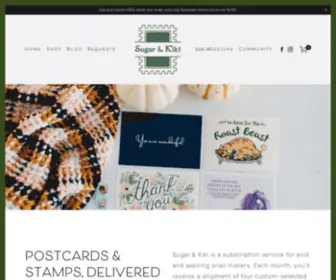 Sugarandkiki.com(Postcard subscriptions for avid and aspiring snail mailers) Screenshot