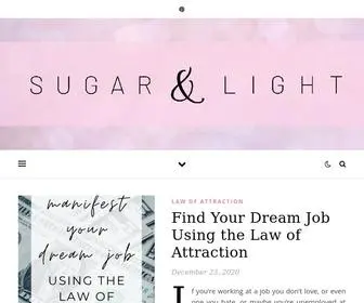 Sugarandlight.com(Helping others use the law of attraction to manifest our best lives) Screenshot