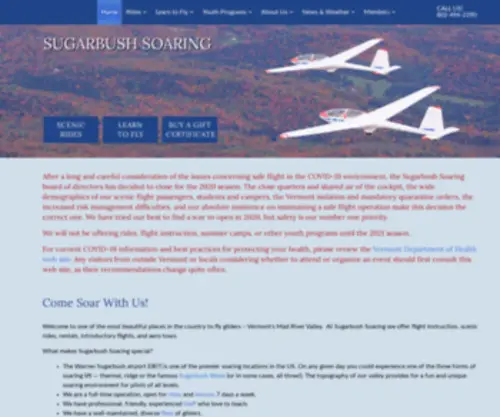 Sugarbush.org(Sugarbush Soaring) Screenshot