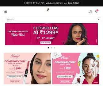 Sugarcosmetics.com(The Official SUGAR Cosmetics India Online Store for high quality makeup) Screenshot